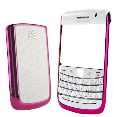 اكسسوار بلاك بيري .. BlackBerry Bold 9700 9020 Onyx Chrome Housing Faceplate Cover With KeypadBattery Cover - MagentaPearl White500